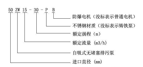 ZWPB型不锈钢防爆自吸式无堵塞豆奶APP官网下载网址进入安卓版型号意义